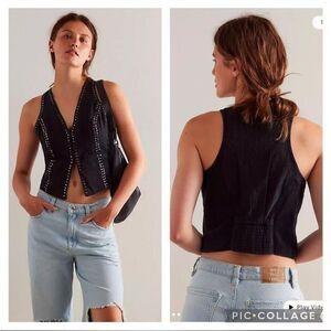 Free People NWOT Tell Me about It Vest - med